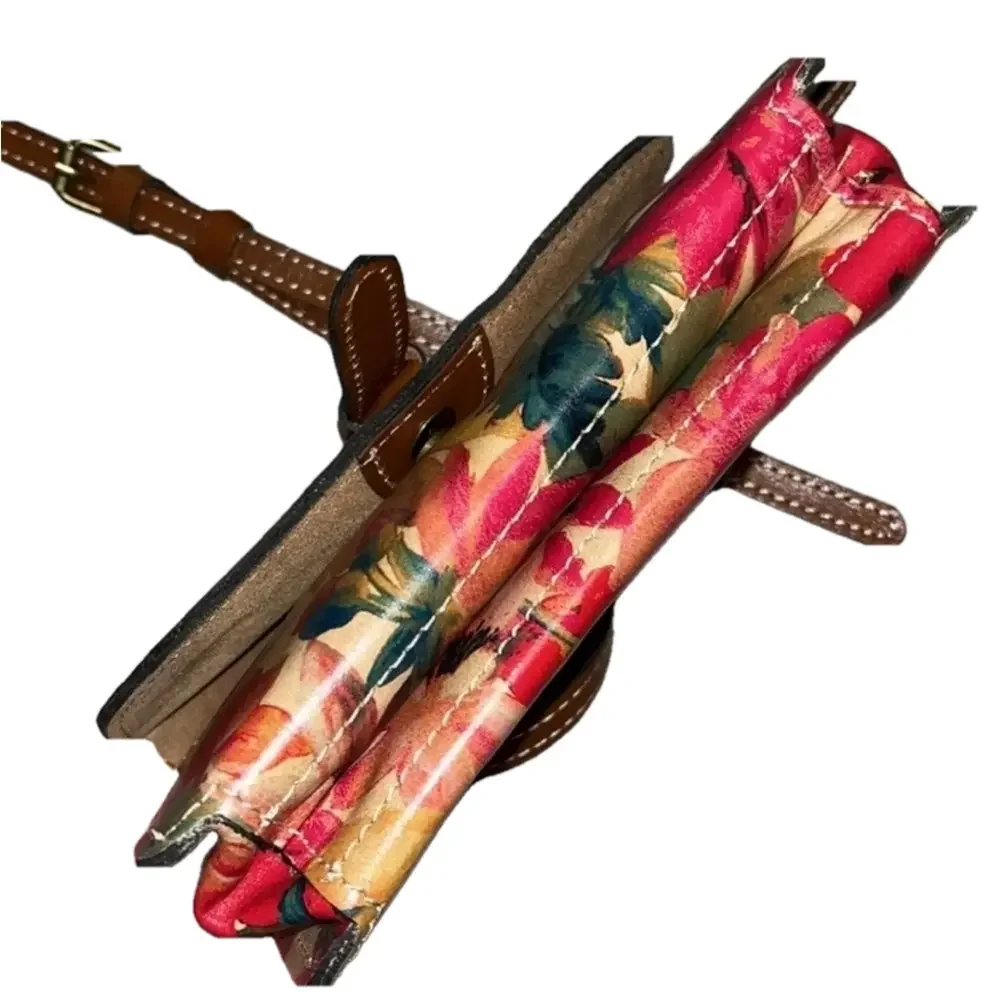 Patricia Nash Torri Spring Printed Leather Mini Crossbody Bag/Convertible Clutch - Picture 4 of 16